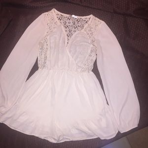 Lace shorts one piece